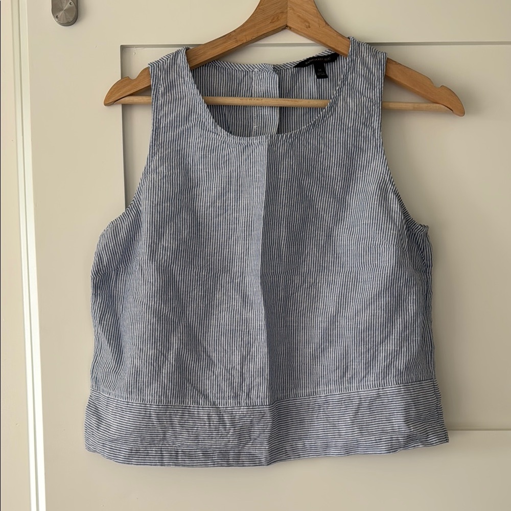 Striped Blue Sleeveless Top